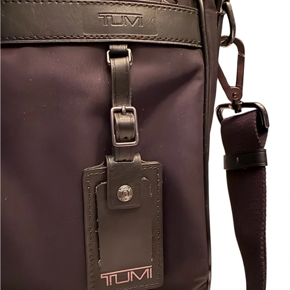 TUMI Black Briefcase with Shoulder Strap